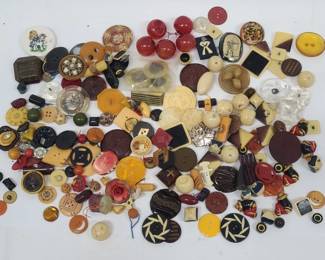 Vintage Buttons - Some Early Plastic or Bakelite
