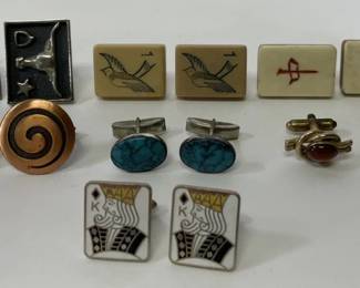Lot of Vintage Cuff Links - 1 Pair Sterling
