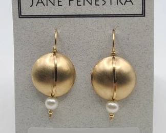 Handmade 14k Gold Earrings w/ Freshwater Pearls