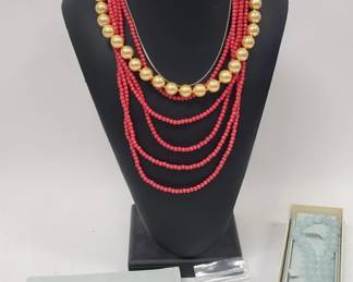Enhanced Pink Coral & Vintage Stauer Jewelry