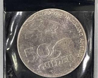 Netherlands 50 Gulden KM# 207 Silver Proof