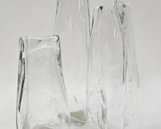 Howard Wilson Art Glass 3 Vase Group