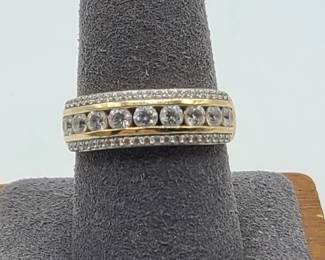 10k Yellow Gold & Swarovski Zirconia Luxoro Ring