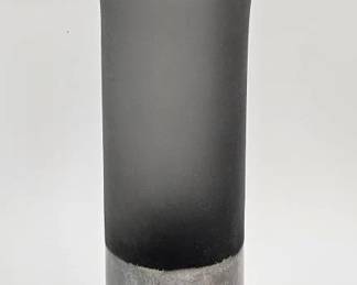 Adam Aaronson Gray & Silver Leaf Blown Vase