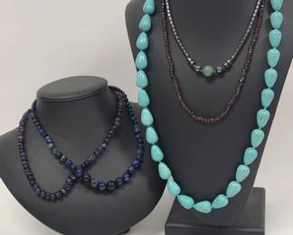 Lot of Semi-Precious Stone Necklaces & Bracelets