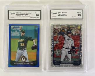 2 Graded 10 MLB Cards - Braun and McCarthy