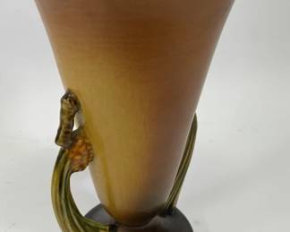 Roseville Pottery Brown Pine Cone Vase 747-10"