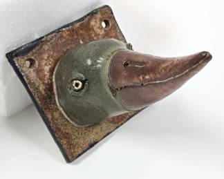 Sergei Isupov & Dana Major Ceramic Bird Head 3"x3"