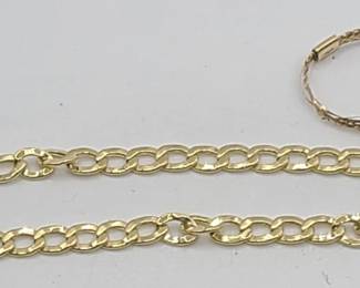 10k Yellow Gold Bracelet & 10k Scrap Gold Ring