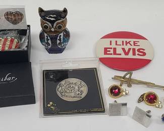 Men's Jewelry, Cloisonne Owl, Zanzibar, Disney Etc