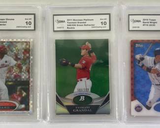 3 GMA Graded 10 MLB Cards- Howard, Grandal, Wright