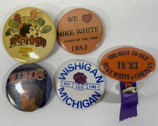 Vintage Fighting Illini Football Buttons