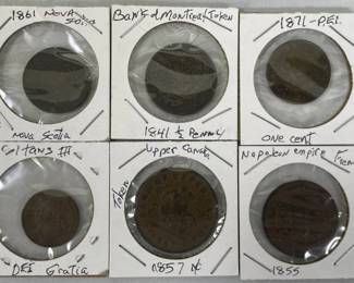 Antique 1800's Coins - Canada & World