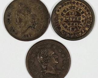 3 U.S. Civil War Store Cards / Tokens