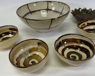 Salad Bowl Set by Amy Elswick at Clay House Pots