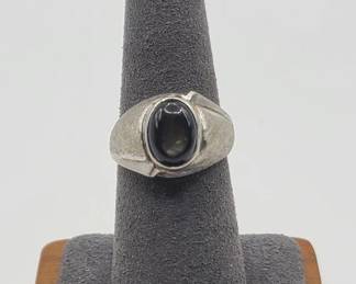 14k White Gold & Stone Ring