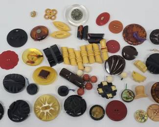Vintage Buttons - Some Early Plastic or Bakelite