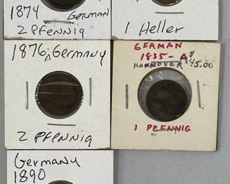 5 1800s Germany Coins