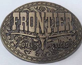 Vintage Metal Belt Buckle Frontier Hotel Las Vegas