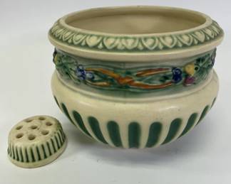 Roseville Pottery Corinthian 8" Bowl & Flower Frog