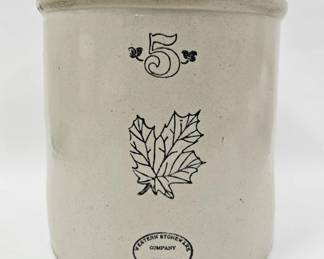 Western Stoneware 5 Gallon Maple Leaf Crock