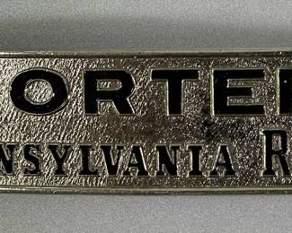 Pennsylvania Railroad Porter Metal Hat Badge