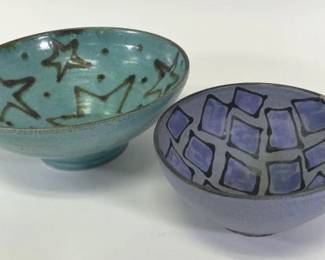 2 Amy Elswick Ceramic Art Bowls