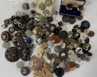 Lot of Vintage Buttons, Various Sizes