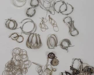 Lot of Sterling - Mostly Earrings & Some Scrap