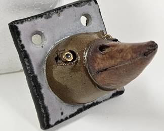 Sergei Isupov & Dana Major Ceramic Bird Head 2"x2"