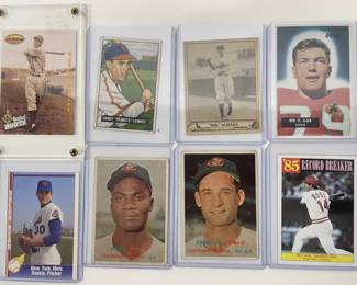 Lot of 8 1940s-1980s MLB and NFL Cards