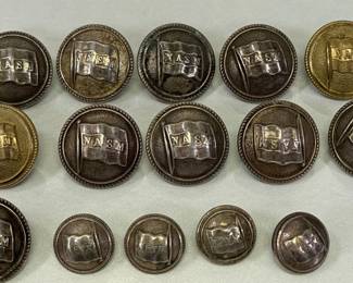 Antique Holland America Cruise Flag Buttons NASM