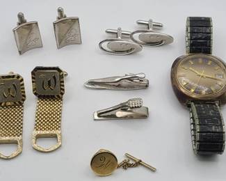 Men's Jewelry Lot incl 10k Gold Tie Tack & Swank