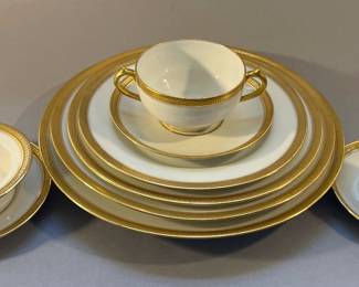 Vintage CH Field Haviland Limoges Gold Trim 