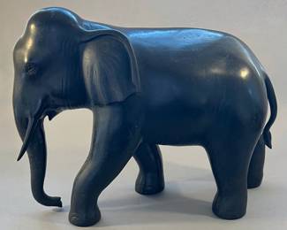 Large Carved Wood Elephant 