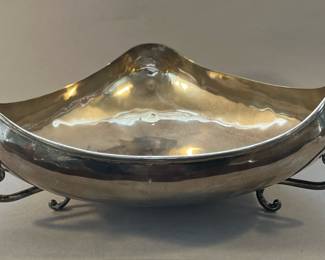 Heavy Modernist Mexican Sterling Silver Bowl, “as is”