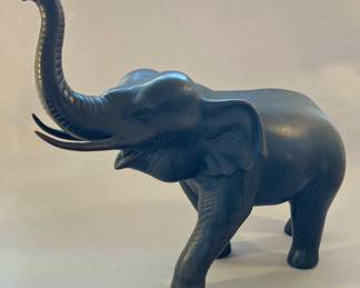 Large Carved Wood Elephant 