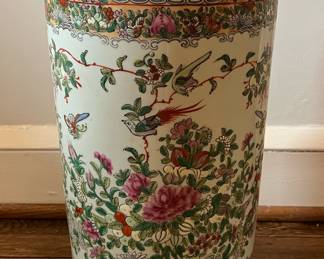 Vintage Rose Medallion Umbrella Stand