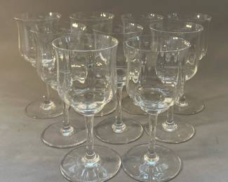 Set of 9 Capri Optic Claret Wine Stemmed Glasses 