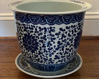 Blue & White Ceramic Pot