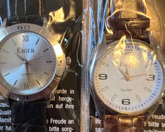 Assorted men's Eiger watches (new in packaging)