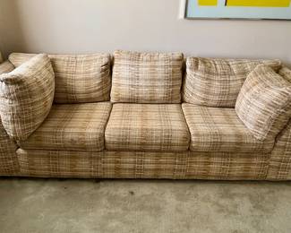 Vintage sofa (1 of 2) with matching loveseat and 2 ottomans
