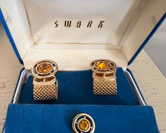 Swank cufflinks and tie pin