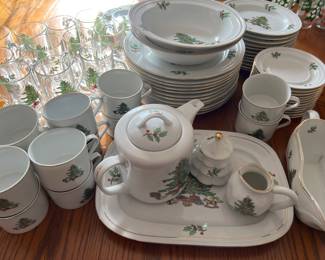 Holiday Hostess china and glassware