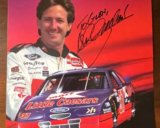 John Andretti autographed 8x11" poster card