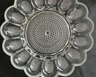Crystal egg platter