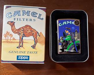 Camel Zippo lighter in tin case