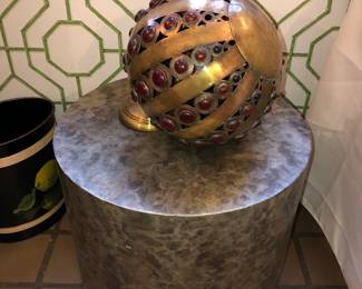 Cool brass with inset “gems” brass hanging fixture