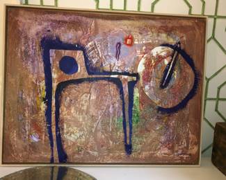 Oil signed Sinding 95