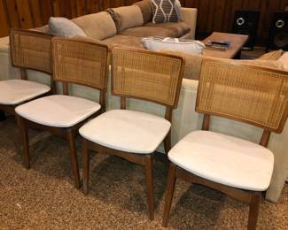 A better look at the 4 chairs to the card table set